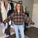 BROWN PLAID JACKET