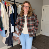 BROWN PLAID JACKET