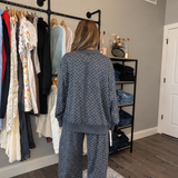 OVERSIZED VINTAGE WASHED MINI DOT SWEATSHIRT