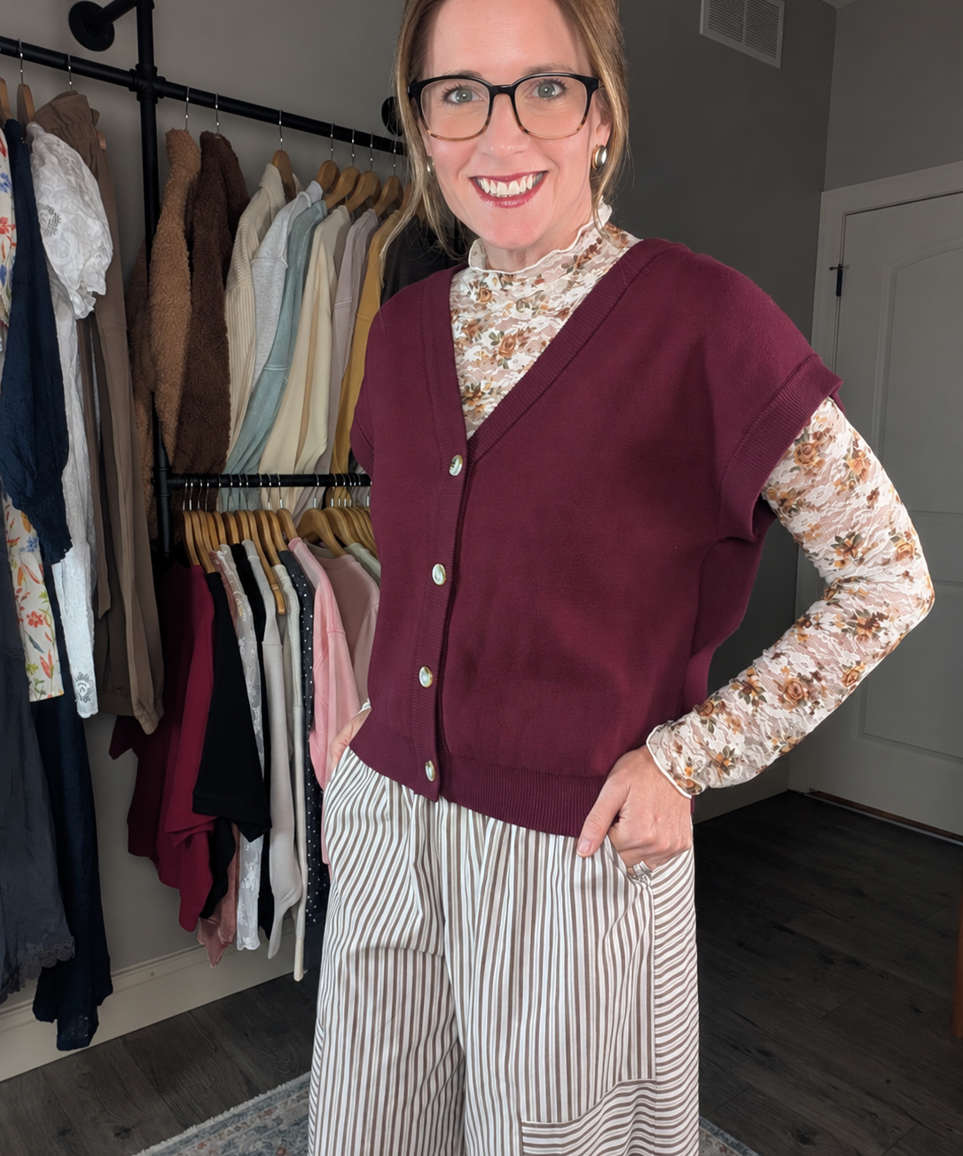 BUTTON-DOWN SWEATER VEST