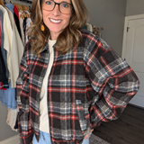 BROWN PLAID JACKET