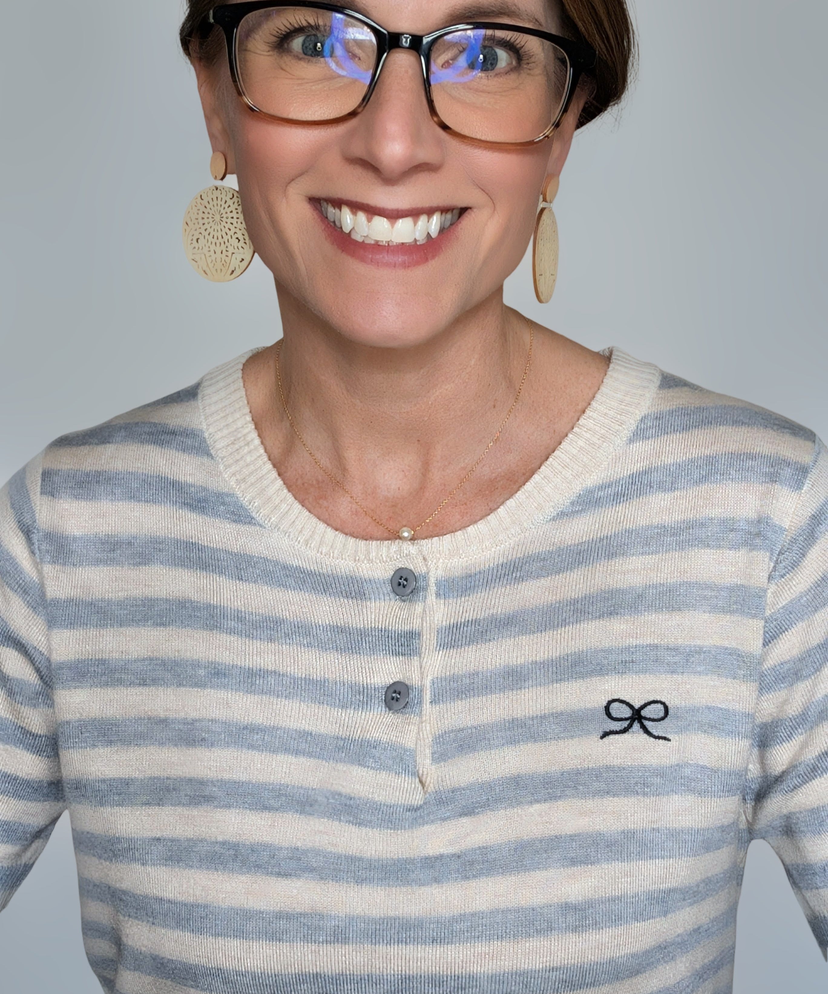 STRIPED POLO TOP