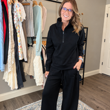 SCUBA HALF ZIP PULLOVER & WIDE LEG PANTS SET
